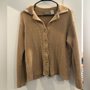 Liz Claiborne Knit Collared Cardiagn Sweater size medium